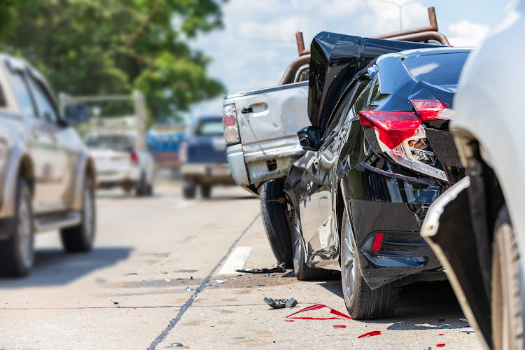 Multiple car accident wreck in Flint Michigan