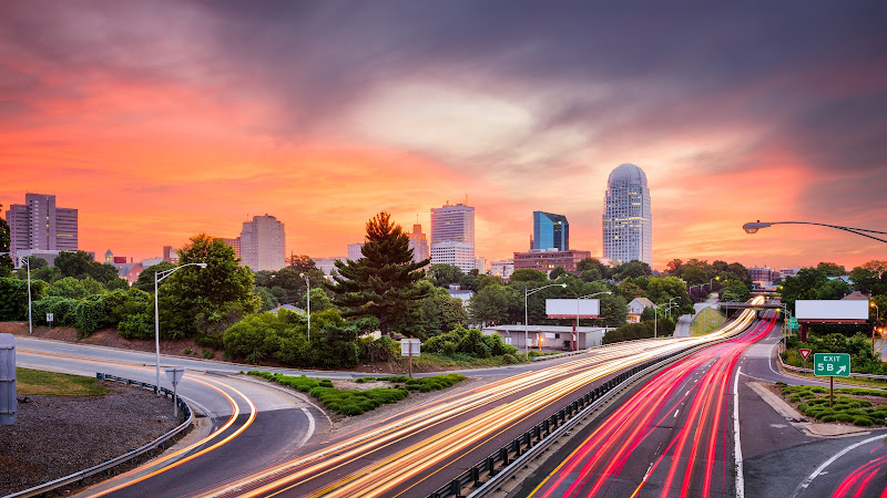 Winston-Salem, North Carolina, USA skyline.