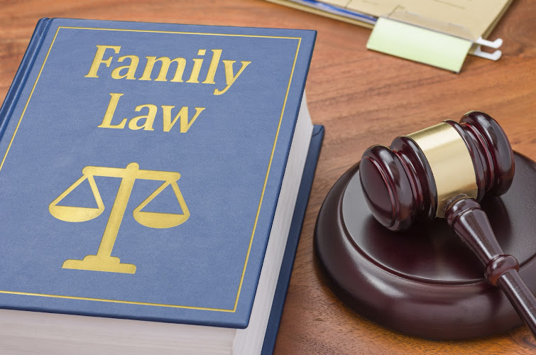 A law book with a gavel – Family law