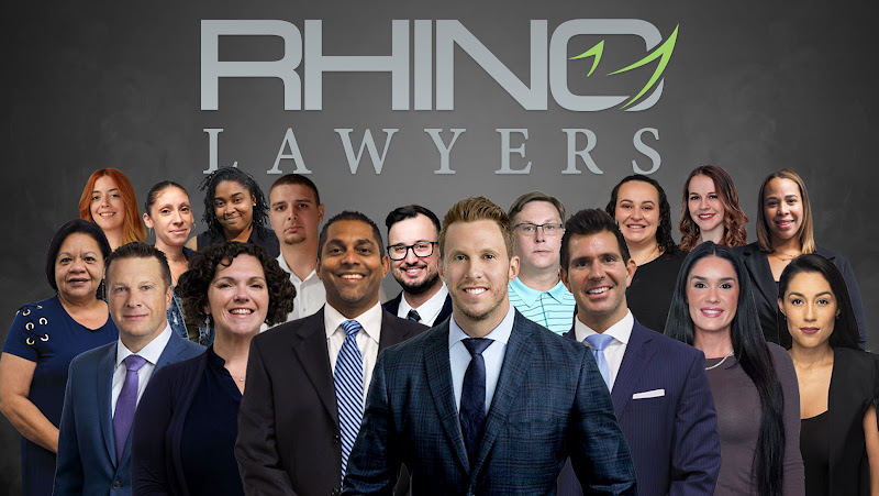 RHINO Lawyers team collage with logo