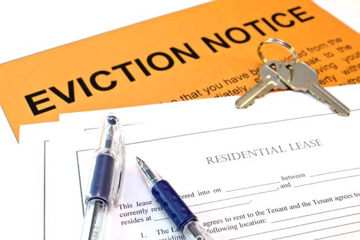 Eviction notice with new lease and keys