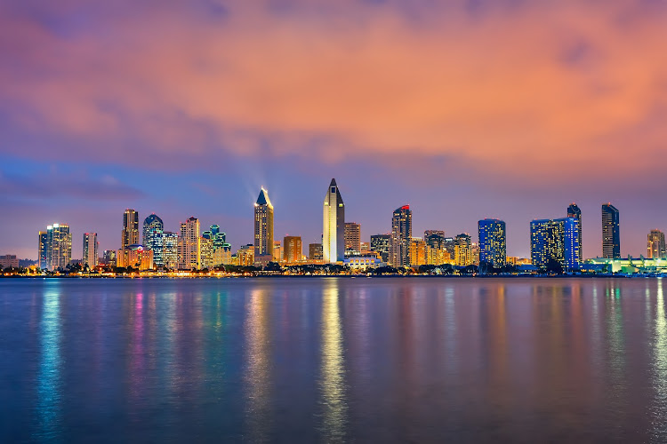 Downtown San Diego at night
